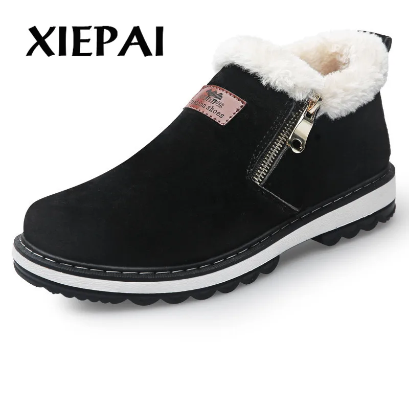 2019 2018 New Arrival Fashion Winter Men's Boots Wear Resistant Handmade Ankle Warm Working Boot Zipper Men Casual Shoes | Обувь