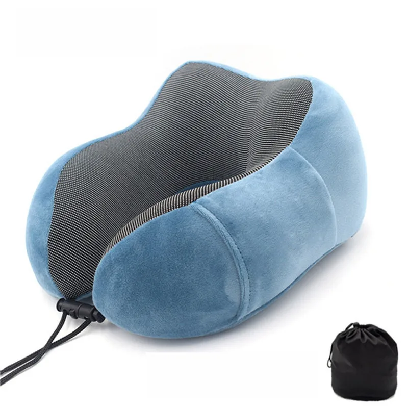 U Shape Travel Pillow for Airplane Foam Neck Pillow Travel Accessories bed linings Inflatable ...