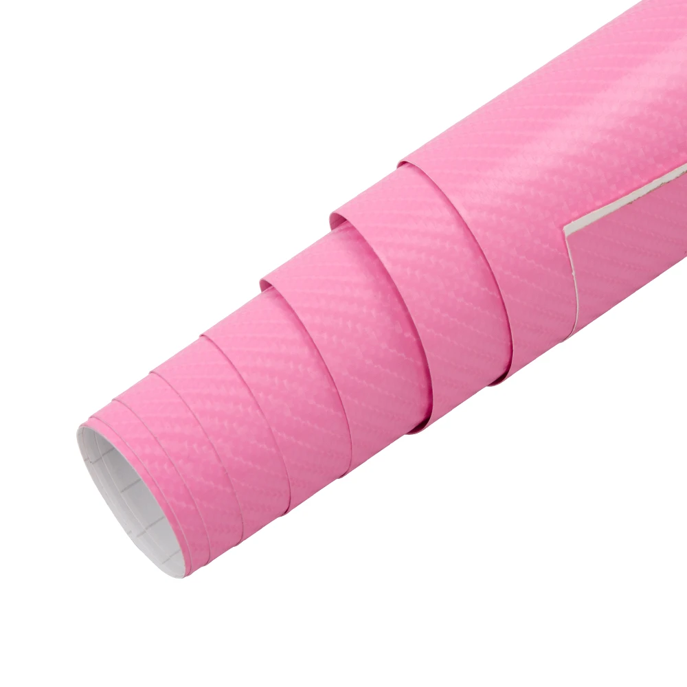 152cm*50cm Pink 4D High Glossy Carbon Fibre Film Textured Vinyl Car