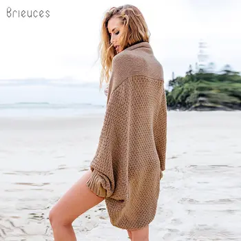 

Brieuces Casual knitting long female Loose kimono cardigan knitted jumper 2018 warm winter sweater women cardigan
