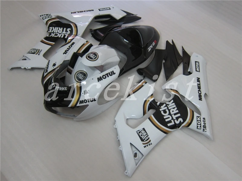 

New Abs Fairings Kit Fit for kawasaki Ninja ZX6R 636 2005 2006 05 06 6R ZX-6R 600CC Bodywork set custom black white lucky