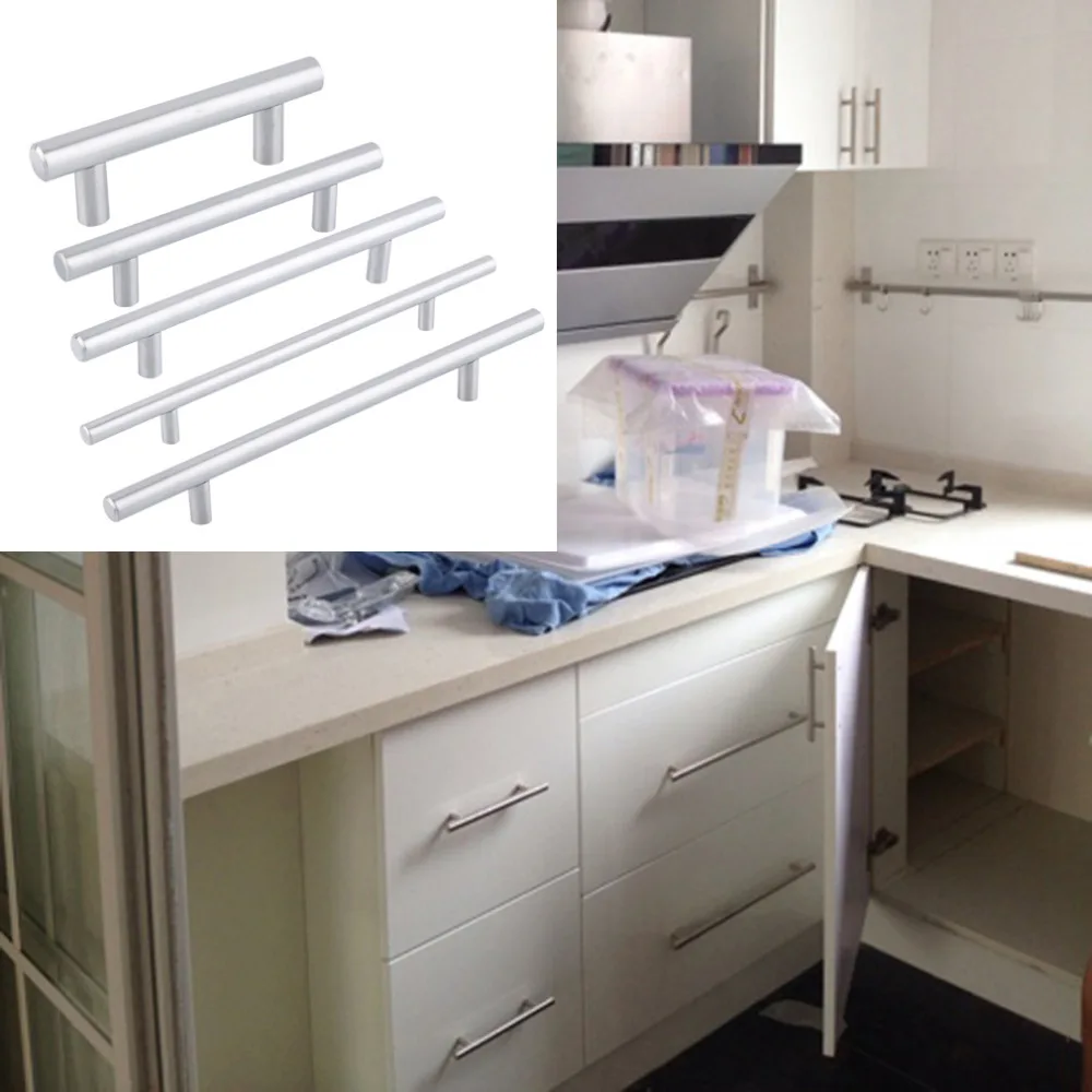 Probrico Diameter 12mm Hole Cebter 64mm 300mm Stainless Steel Probrico Diameter 12mm Hole Cebter 64mm 300mm Stainless Steel Kitchen Cabinet Door T Bar Furniture Drawer Handles Pulls In From Home