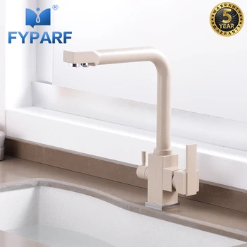 

FYPARF Multiple Choices Water Purifier Faucet Chrome Finish 360 Degree Rotating Deck Mounted 3 Way Kitchen Faucet Filter Taps