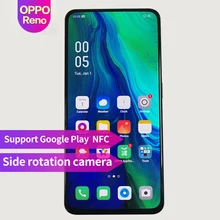 OPPO Reno, Новое поступление, 6,4 дюймов, 3765 мАч, отпечаток пальца, ID, смартфон, Qualcomm710, Поддержка NFC 2340*1080, Восьмиядерный, 3 камеры, 48MP+ 5MP