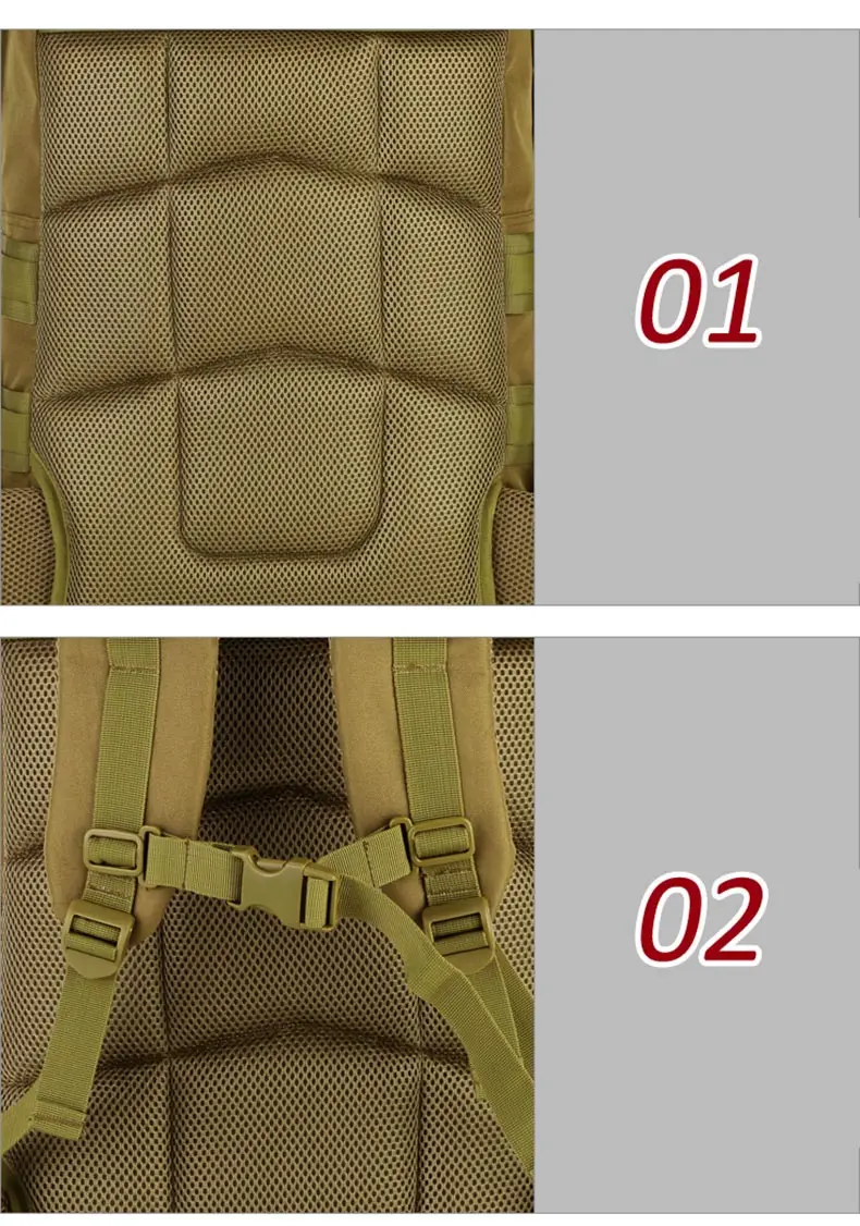 Bolsa de Desporto Mochila de Escalada dos Homens ao ar Mochila de Viagem Mochila Militar Quente Braço Livre Camuflagem Tático Multifuncional Xa982wd 55l 12 Mochila Militar 55L Quente Braço Saco de