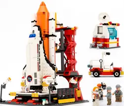 Космопорт Space Shuttle Блоки 679 шт. кирпичи строительный блок устанавливает классические Развивающие игрушки для детей 8815