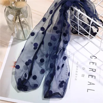 

Summer New Mesh Yarn Socks Thin Section Fashion In The Tube Transparent Dot Female Breathable Simple Student Socks