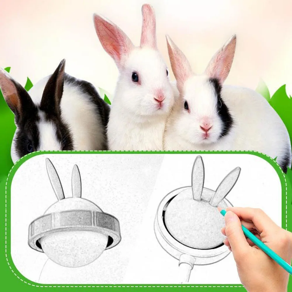 Перезаряжаемая настольная лампа Vonpri Rabbit светодиодная для чтения встроенный