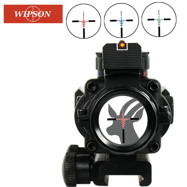 US $36.89 WIPSON Gun Riflescope Acog 4x32 Rifle Scope Reticle Fiber Optic Sight Scope Rifleairsoft Gun Hunti