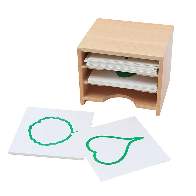 

Montessori Teaching Toys Leaf Cards with Its Cabinet Toy for Children House Center Cards Set PVC Materials Educational Toy Game