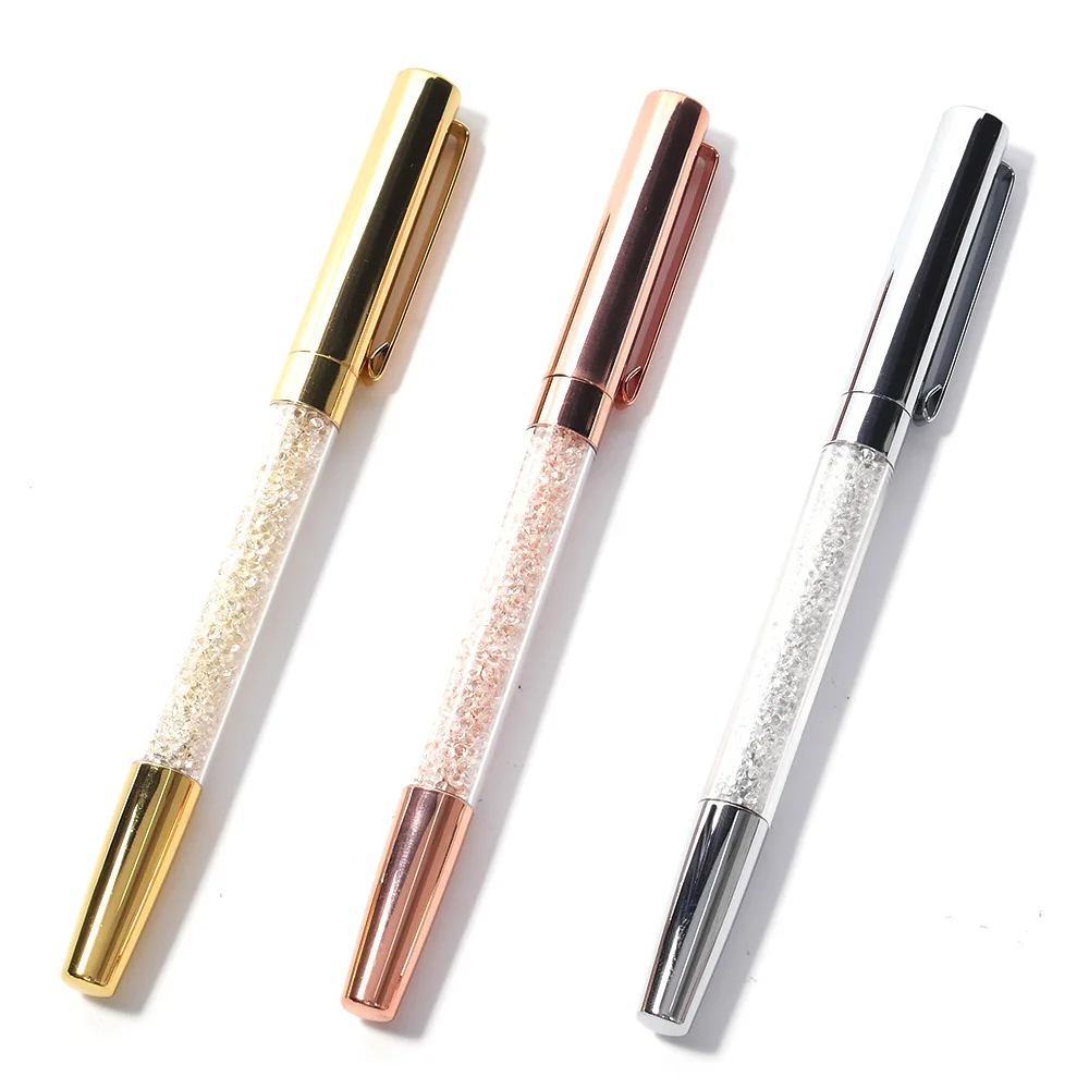 

Creative Metal Crystal Diamond Ball Pen Set Stationery Refill 0.5mm Signature Ballpoint Pen for Office School Suppliers