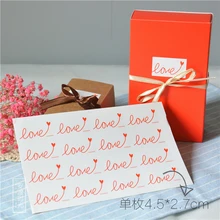 240 шт/партия Декоративные наклейки "любовь" герметизирующий ярлык выпечки пакет торт коробка украшения