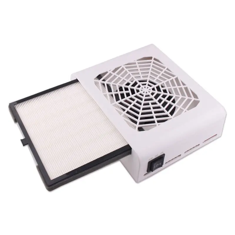 

48W Nail Suction Dust Extractor Collector Dust Filter Fan Uv Acrylic Tip Dust Gel Vacuum Cleaner Manicure Pedicure Tool Us Plu