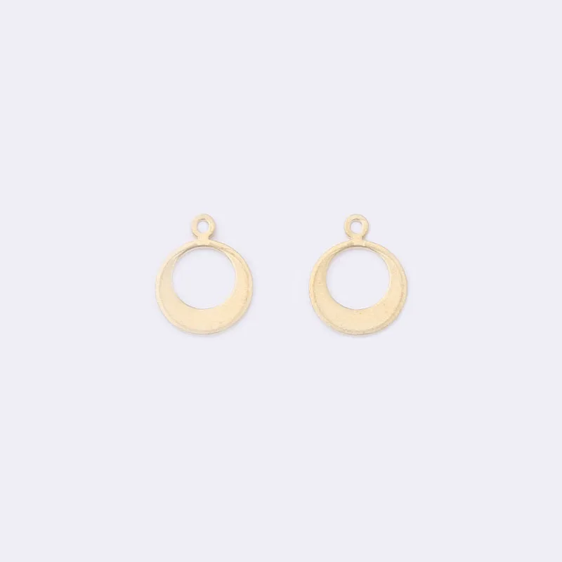 

50pcs 10mm raw brass circle earring charms for earrings diy handmade