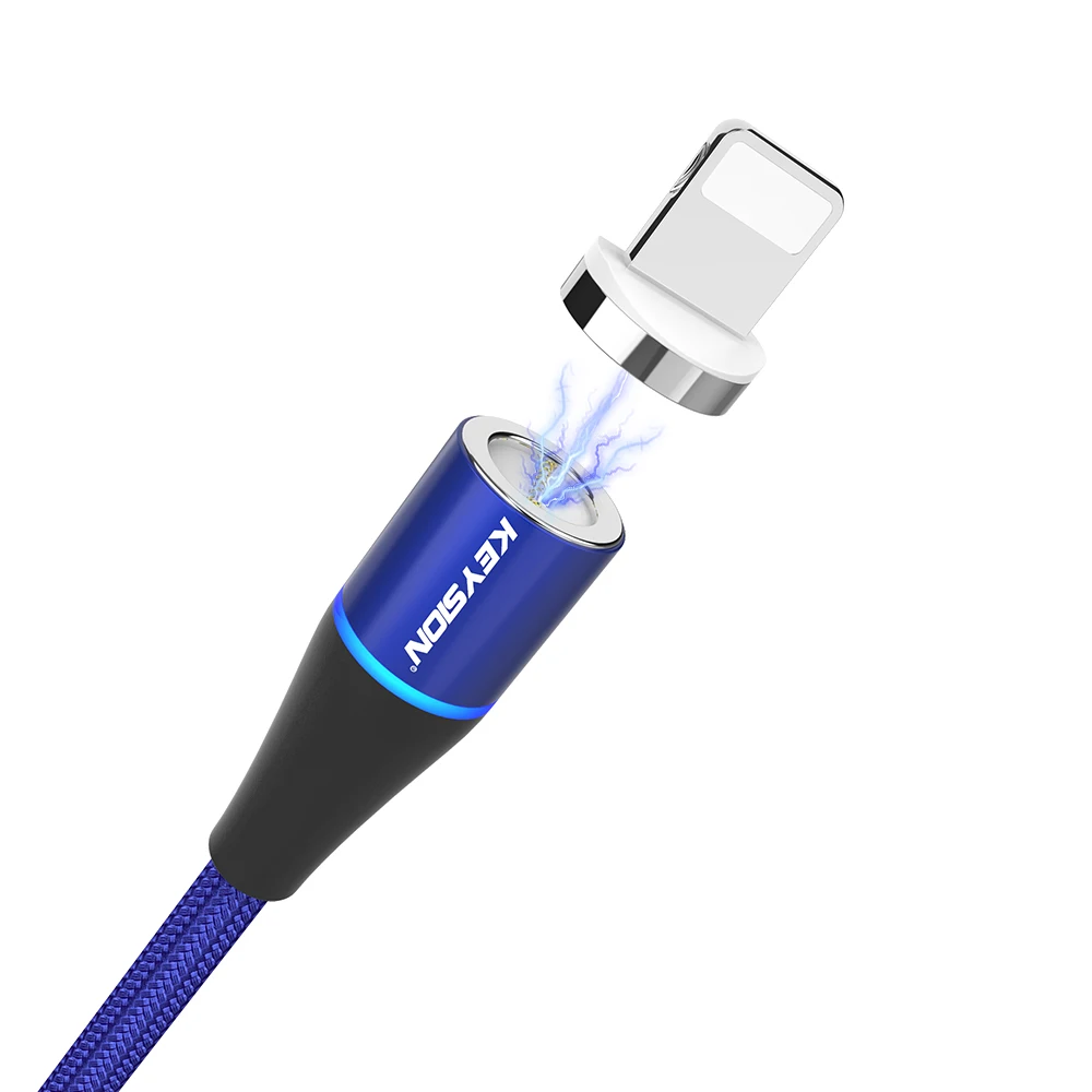 KEYSION 5A usb type-C супер быстрый зарядный Магнитный кабель для huawei P30 mate 20 Pro honor 20 10i USB C Магнитный зарядный провод для телефона - Цвет: Blue 1m