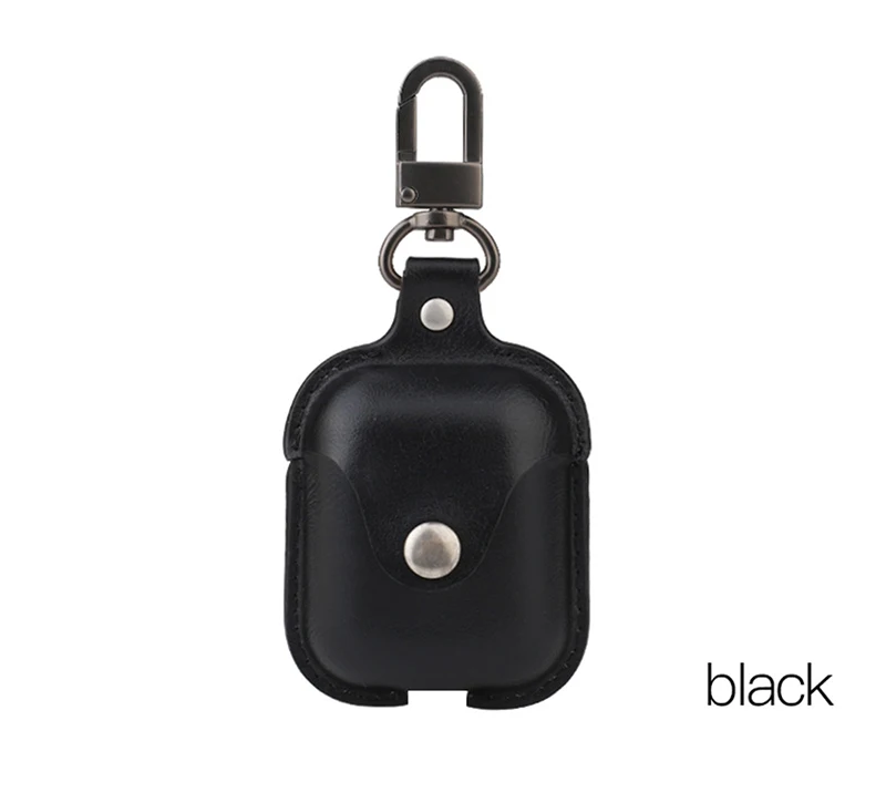 PU Leather Case For Airpods Luxury Business Earpods Box For Apple Earphone Cute Cover For Air Pods With Hook Lovely Protector (9)