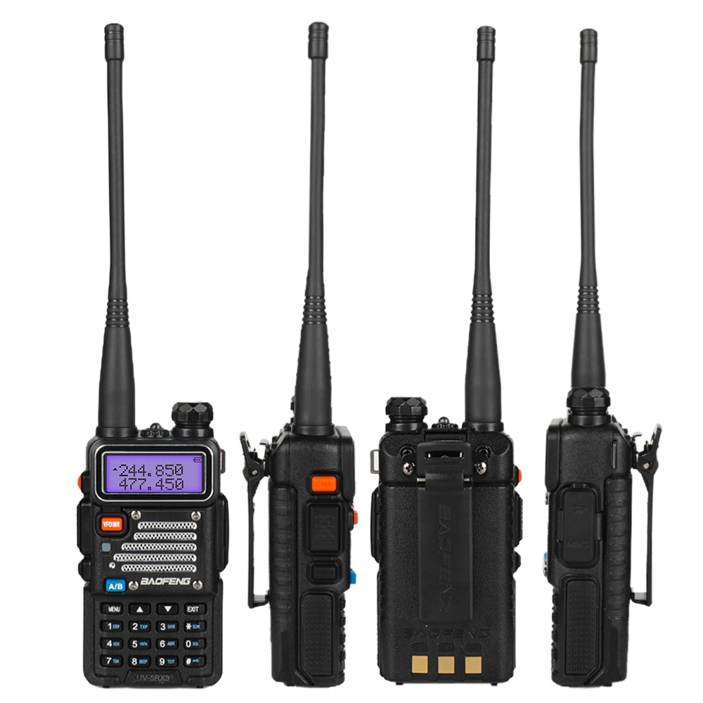 Baofeng UV 5RX3 трехдиапазонная 136 174/220 225/400 520 + 2x антенна 5 Вт трехцветный ЖК дисплей