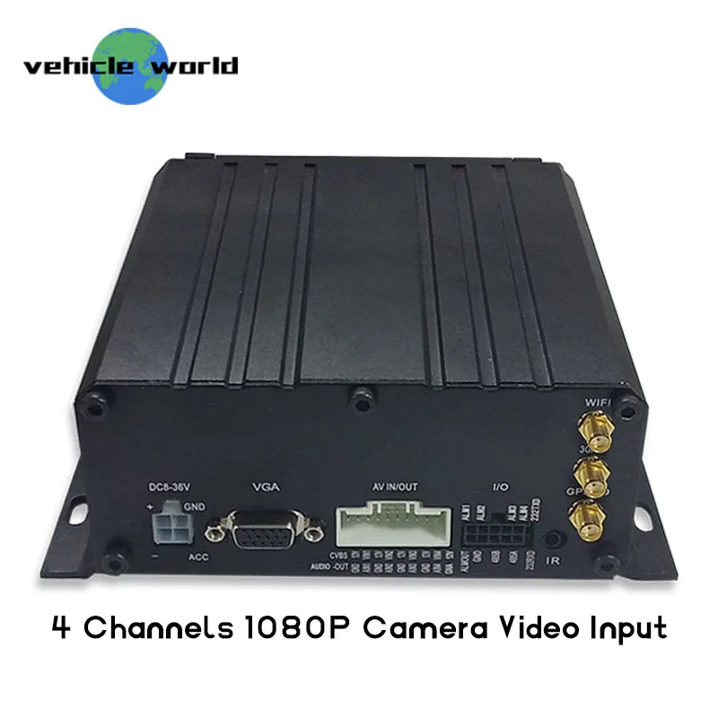2 ТБ HDD 3g/4G wifi gps g-сенсор автомобильный мобильный видеорегистратор 4CH AHD 1080 P/720 P в