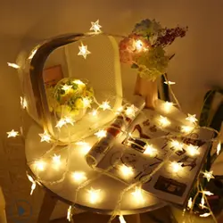 Светодиодный сигнальная лампа со звездами, гирлянды, художественная комната, декоративные огни, компоновка спальни, световая лампа