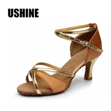 Латинский танец на каблук 7 см Сальса Танго танцевальная женская обувь Zapatos De Baile Latino Mujer 805