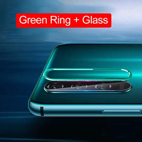 Green Ring Glass Закаленное стекло для huawei Honor 20 Pro 20i Nova 5 Pro 5i 5T 4 стекло для объектива камеры защита экрана защитное кольцо бампер чехол - Цвет: Green Ring Glass