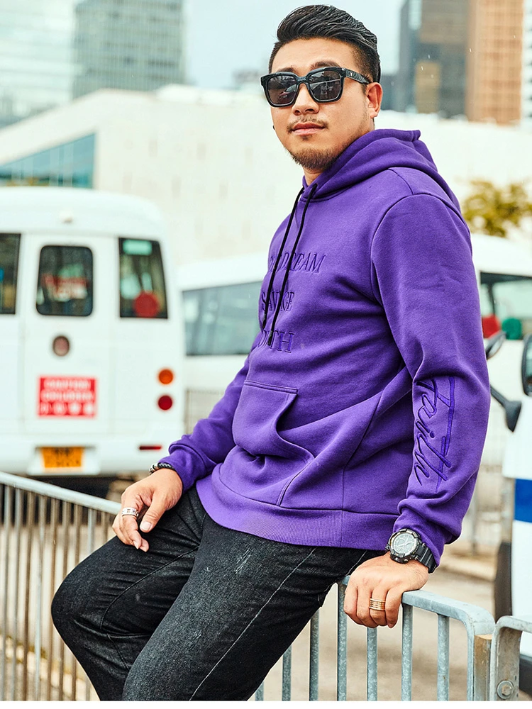 93 Shark Print Hooded Casual Loose Men's Fashion Long Sleeve Sweater Fat Guy New Fattening Increase Casual Autumn And Winter