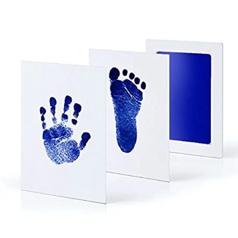 Детская ручная печать отпечаток ноги нетоксичный новорожденный отпечаток руки чернильный коврик водяной знак младенческие сувениры литье глиняные игрушки мыть бесплатно