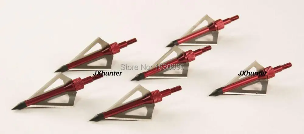 

60pieces archery hunting arrow head broadhead arrow target 3 blades 125 grain in red color free shipping