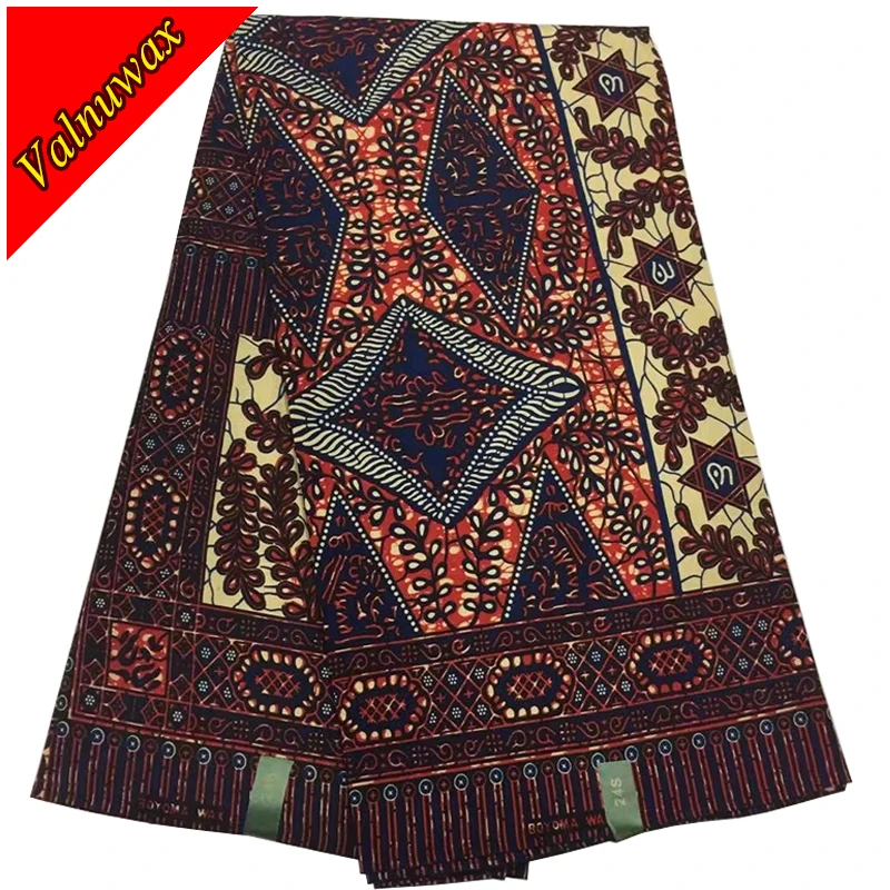 

2018 african boyoma wax prints fabric 100% cotton ankara wax prints fabric for party dresses 6 yards/lot LSM