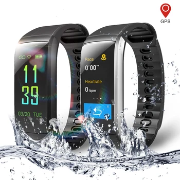 

KR02 IP68 Waterproof Fitness Bracelet GPS Smart Band Heart Rate Monitor Watch Activity Tracker 3 for Xiao Mi Android IOS Phone