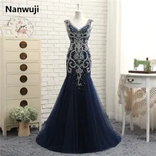 Real Sample Backless Mermaid 2017 New Evening dresses Luxurious Sexy Evening Gowns robe de soiree