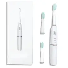 Электрическая зубная щетка Водонепроницаемая батарея тип электрическая зубная щетка 31800 об/мин чистая мягкая белая головка сменная для дома