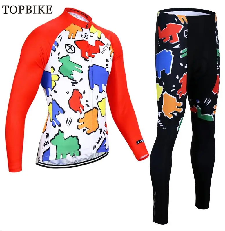 TOPBIKE длинный комплект одежды для велоспорта roupa ciclismo pro велосипедная одежда tenue cycliste homme длинный велосипедный нагрудник велосипедная одежда - Цвет: BT-0402
