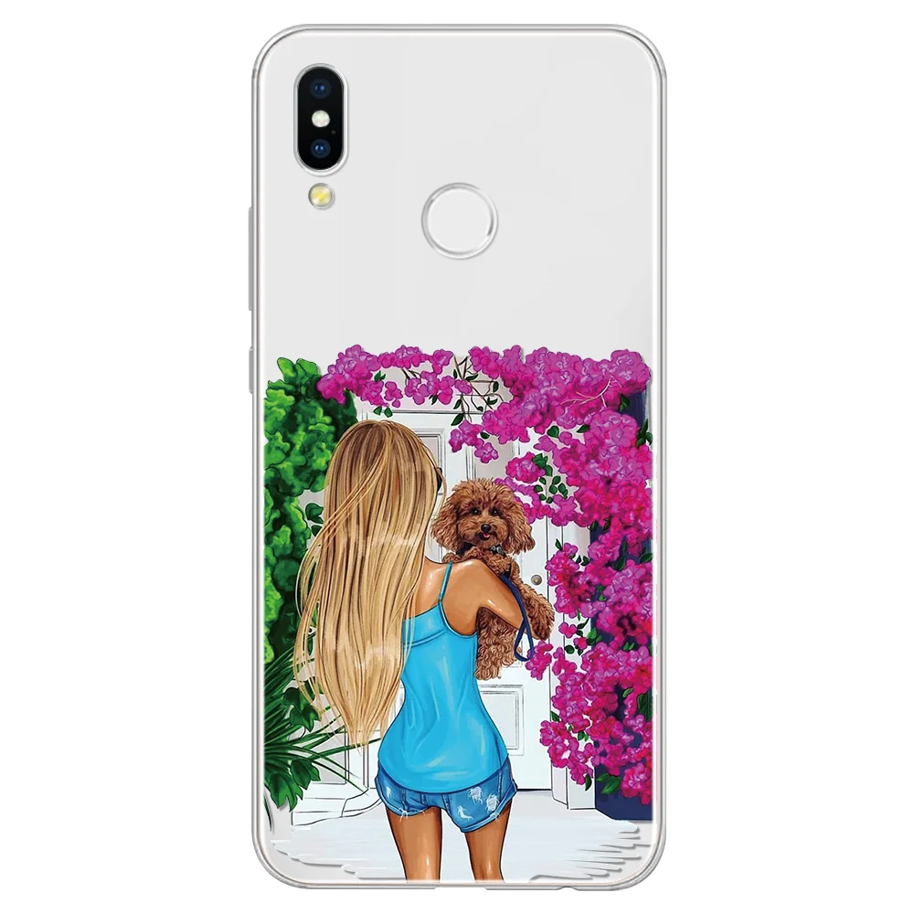 Модный чехол для Coque huawei Honor 9 10 20 Lite 8X 9X 7A Pro 10i 20i 8C 6A 7C 7X8 V9 Play чехол чёрный; коричневый волосы для малыша и мамы; для девочек