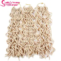 Sallyhair искусственная locs вьющиеся синтетический 1 упак. 24strands/упаковке 10 18 дюймов 8 цветов вязанная косами Химическое наращивание волос Замки