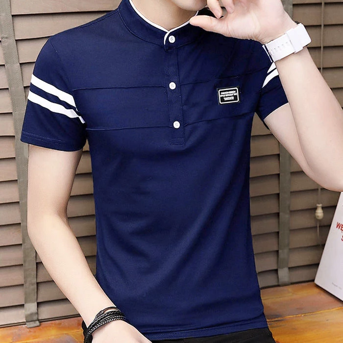 HOT Men Short Sleeve Polo Tee Casual Hooded Hoodie Summer T-Shirt Top M-3XL
