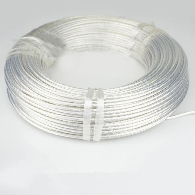 Silver plated high temperature wire Silver plated oxygen free copper wire Insulation Transparent