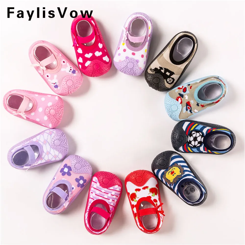 

Cute Baby Anti Slip Socks Infant Rubber Sole Slippers Newborn Soft Floor Socks Boys Girls First Walkers Toddler Outerwear Meias