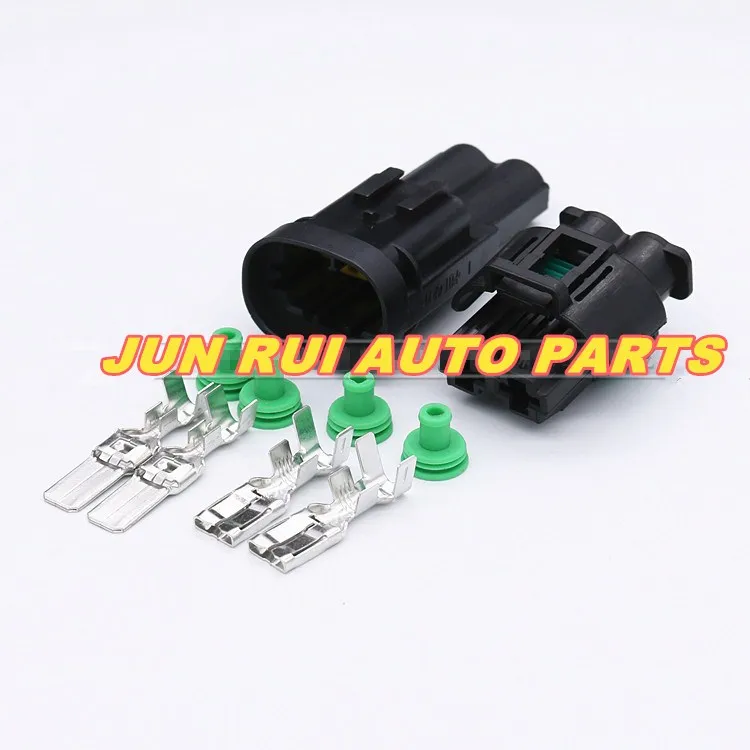 

10pcs/lot 2 Pin/Way Female And Male Water Tank Electronic Fan Plug High Current Connector For Nissan Qashqai DJ7021Y-8-11-21