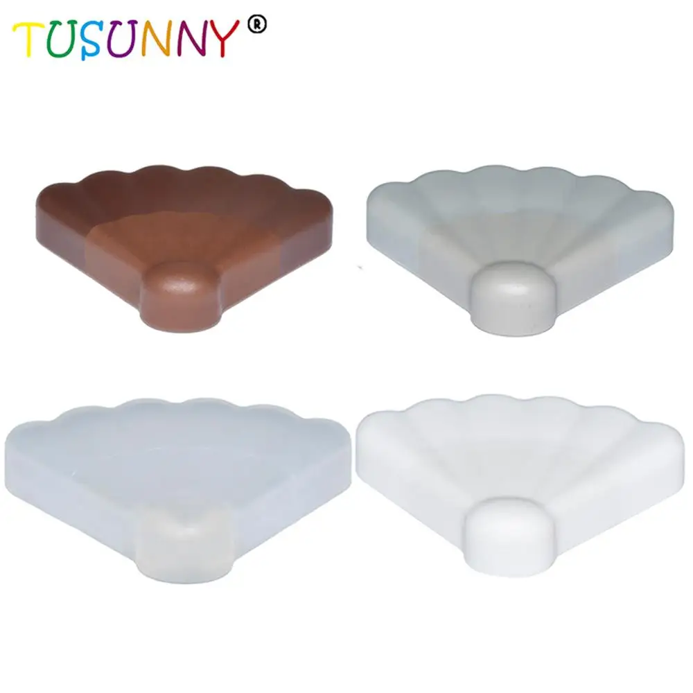 TUSUNNY 8Pcs adhesive install plastic baby safety corner guard new shape baby proof furniture corner protector