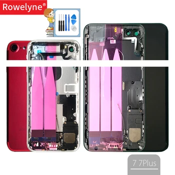 

7G 7P Full Housing for iphone 7G 7 Plus 7Plus Back Battery Cover Middle Chassis Frame + Glass with Flex Cable Parts Assembly