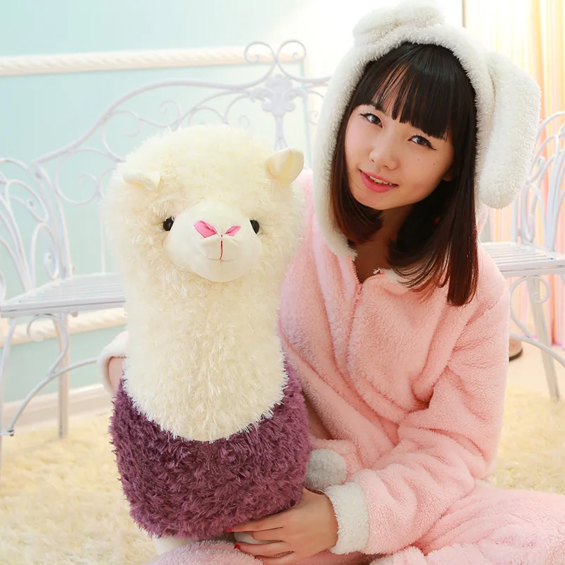 1Pcs-Cute-Alpaca-Plush-Toy-28CM-35CM-45CM-Height-Camel-Cream-Llama-Stuffed-Animal-Kids-Doll (4)