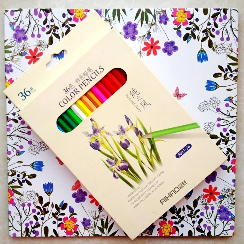 96 Sayfa Dostu Orman Boyama Kitabi 36 Adet Renkli Kursun Kalem