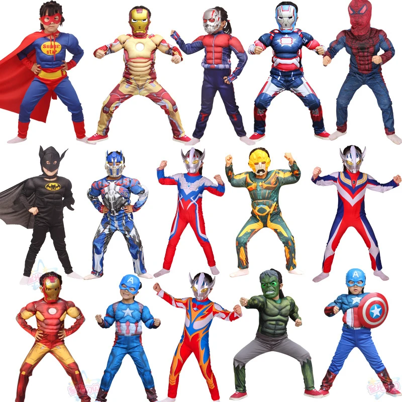 

Halloween Children's Role Playing Hero Superman American Captain Iron Man Transformers Costume Spider Man Batman Costume AC-01/1