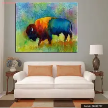 Классическая живопись маслом американского буйвола рисование