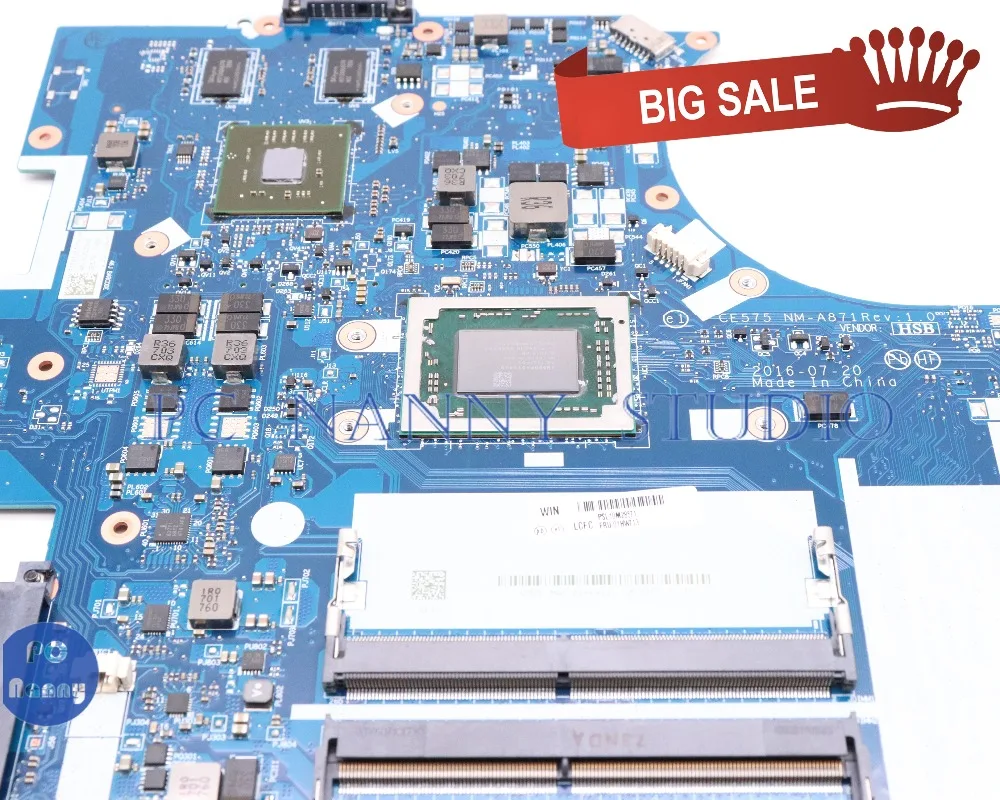 Pcnanny CE575 NM A871 для ThinkPad Lenovo E575 15 6 дюймовый ноутбук материнская плата A12 9700P DDR4 Radeon R5