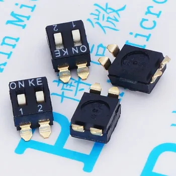 

50pcs/lot 2.542 bit 4 bit DSIC02LSGET patch dial switch Original toggle switch