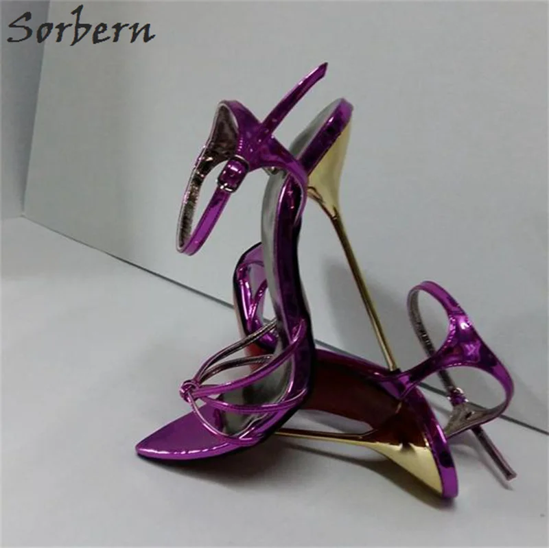Sorbern Sexy 14Cm 16cm Steel Stilettos Heels Sandals For Women Night