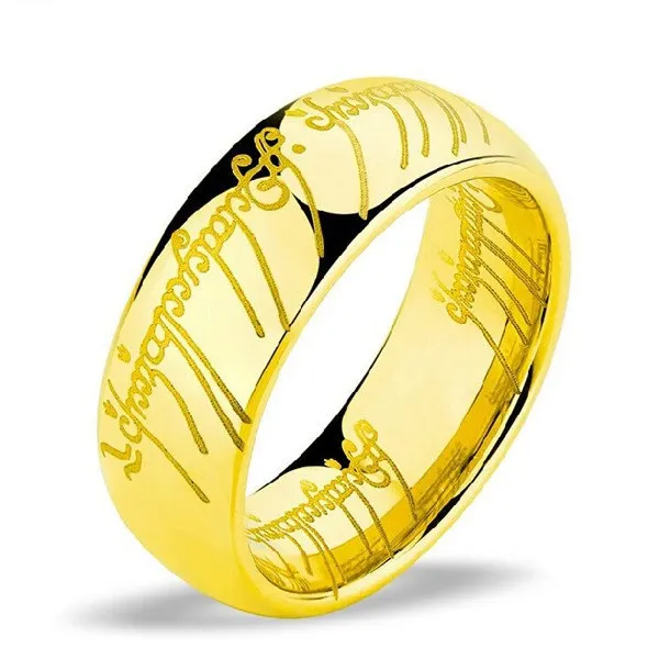 MOREDEAR Midi Ring Tungsten One Ring of Power Gold the Movie of Lovers Women and Men Fashion Jewelry wedding rings finger rings womens ring jewelry rings ring jewelry signet ring couple rings fidget rings round rings