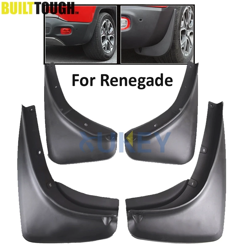 Paraspruzzi Per JEEP Renegade 2016-2023 - Set Anteriore E Posteriore In ABS
